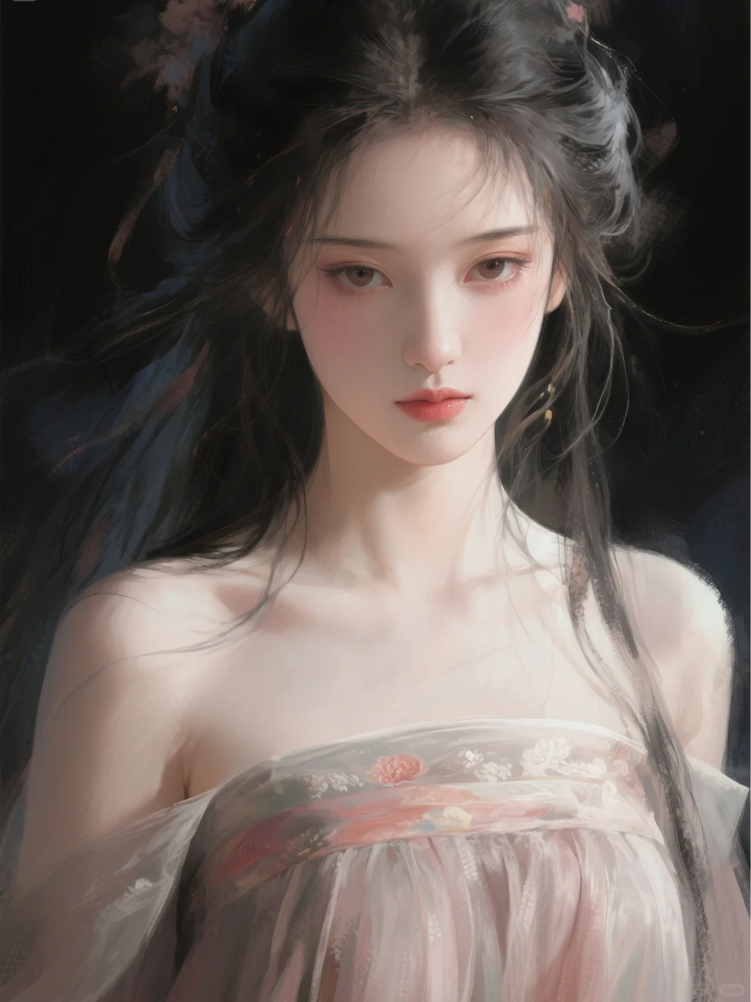 小颦微笑尽妖娆，浅注轻匀长淡净
