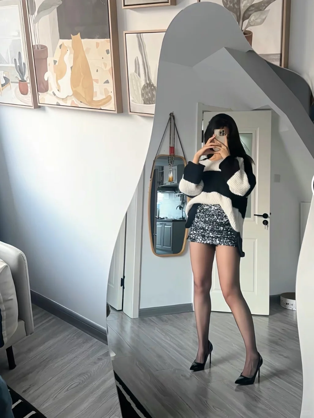 黑丝辣妹，准备出街🫡