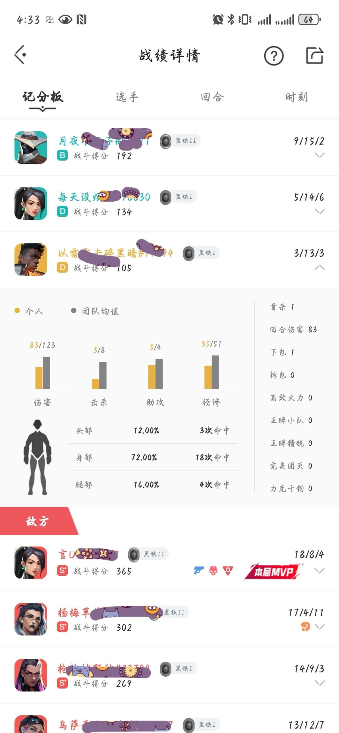 我们黑铁1玩家已经没有下降空间了