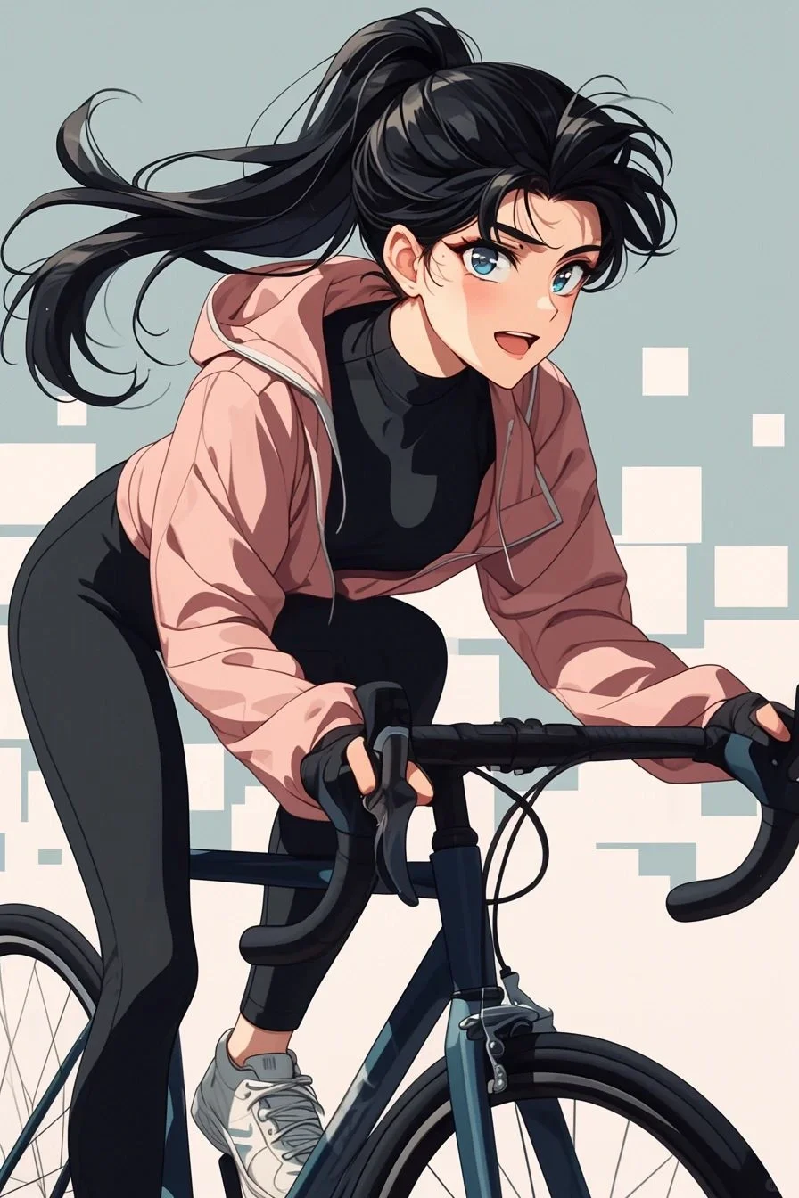 E人头像|骑行女生🚴🏻活力十足提升能量