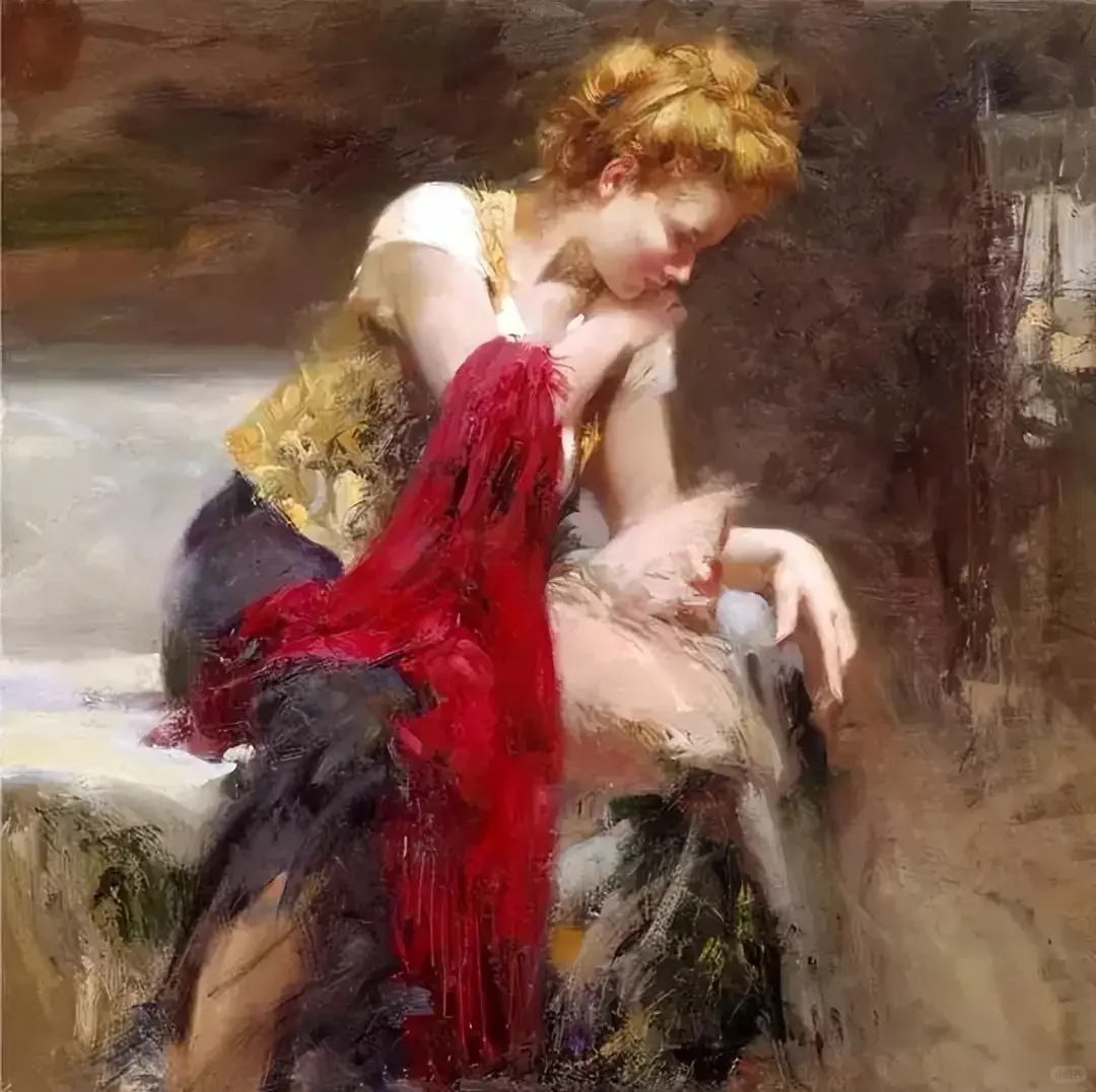 油画|| 浪漫的身影，性感妖娆︱Pino Daeni
