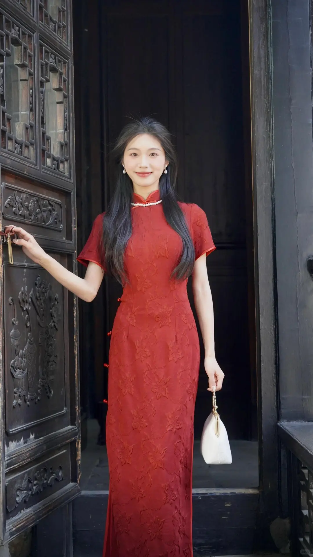 蓝底印花旗袍真的美出新高度！！太美了！