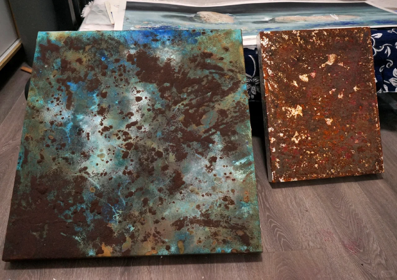 综合材料绘画，存在与时间