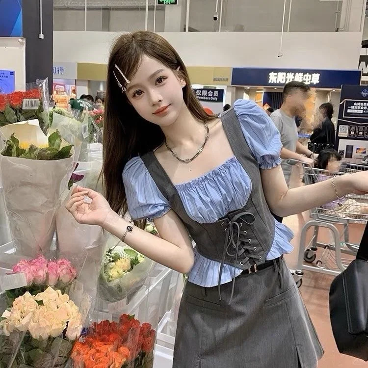 💖夏季必备！法式泡泡袖衬衫👗