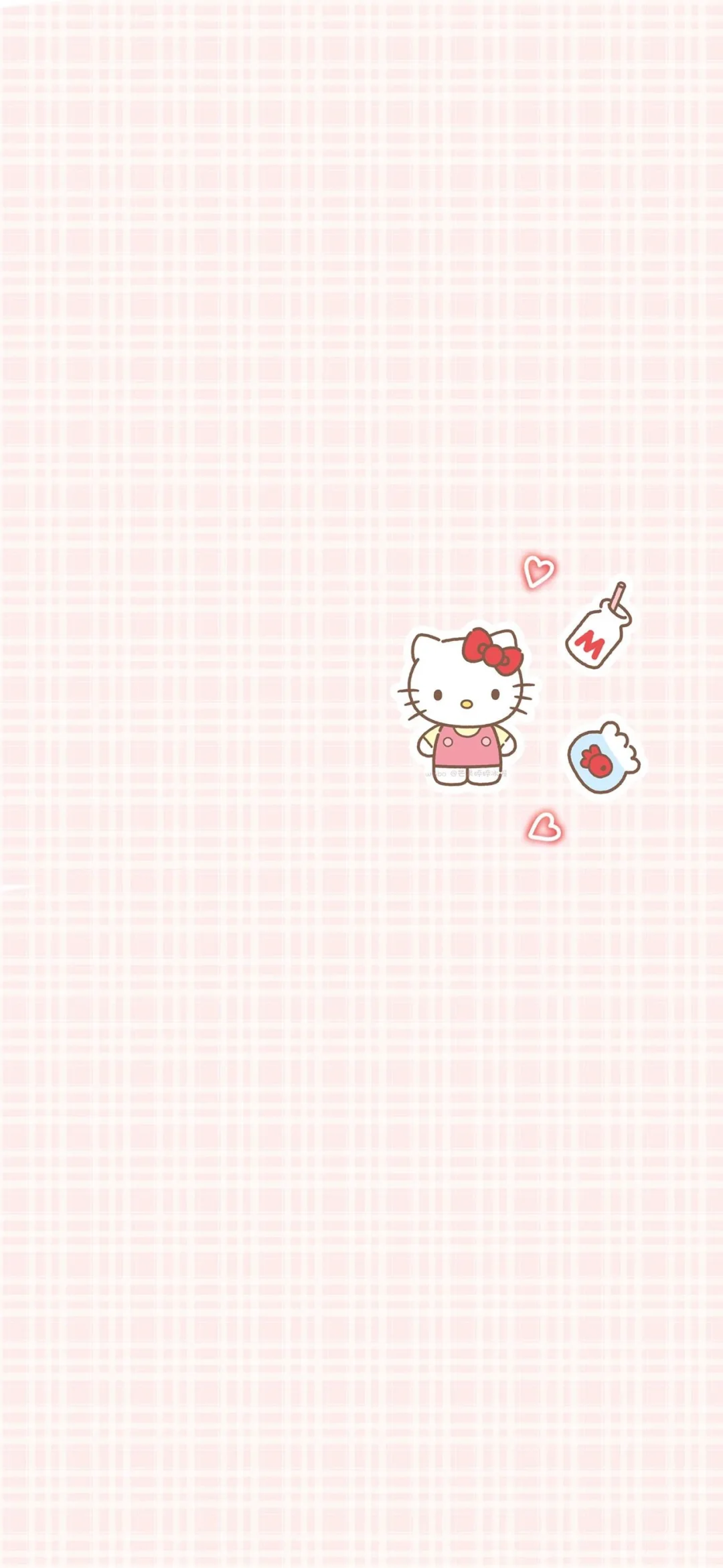 Kitty 可爱 平铺の聊天壁纸背景图