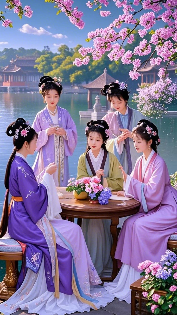 紫衣仙女，古装美女，气质美女，清冷美女