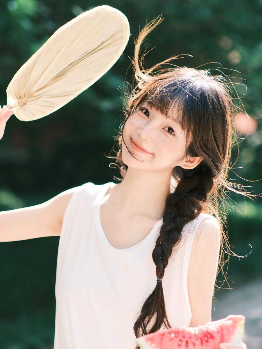 夏日富士吃瓜写真