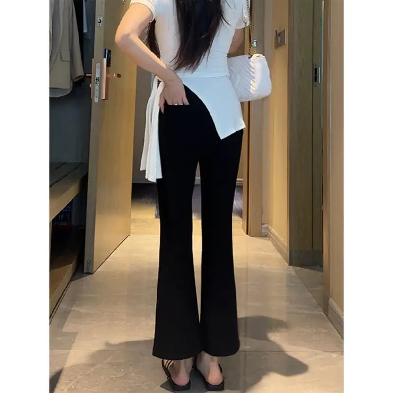 九分微喇休闲裤女春夏新款胖mm梨形身材高