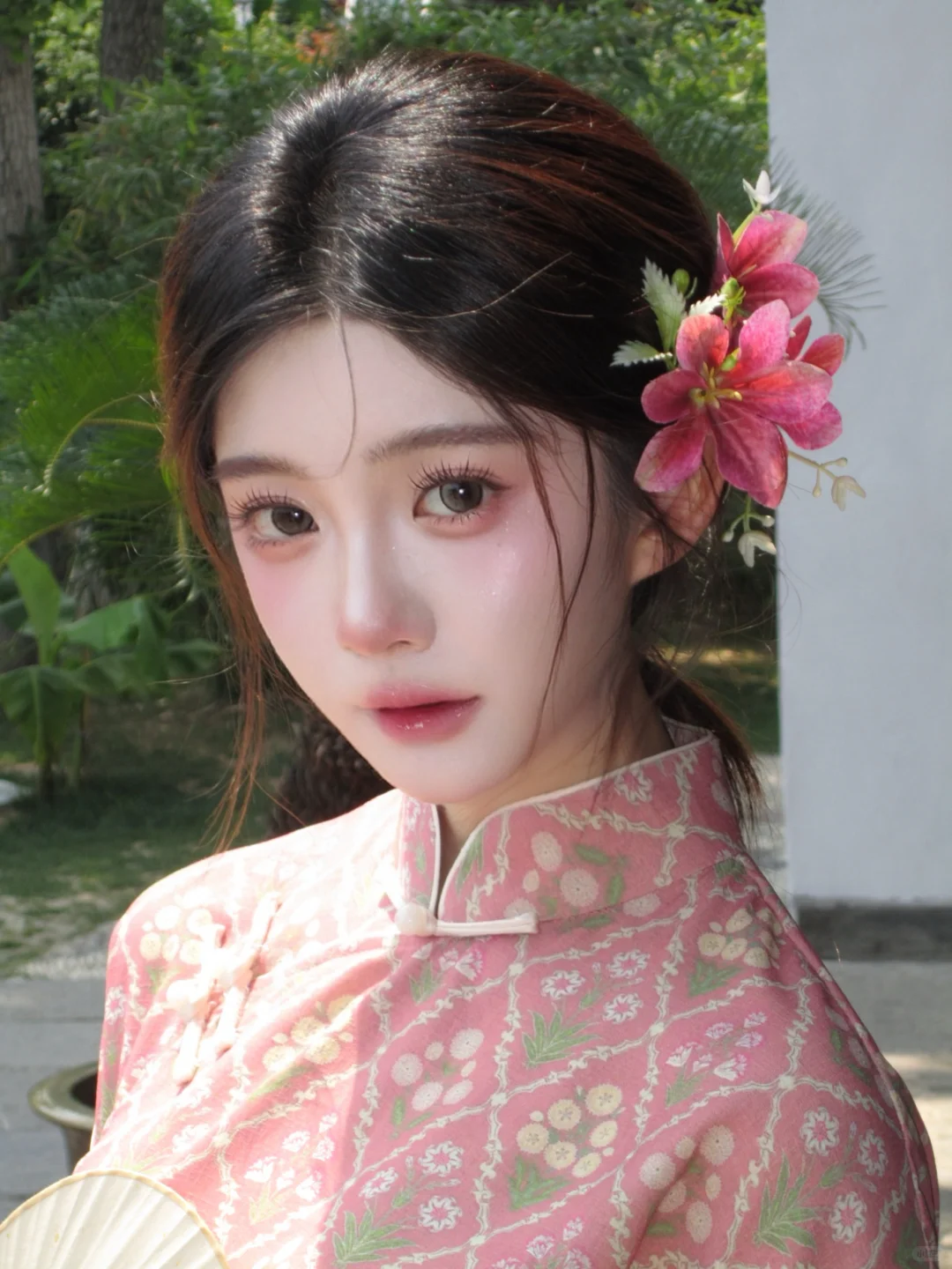 一袭粉黛醉江南🌸夏天也不能没有旗袍啊～