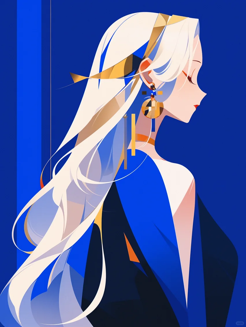 Midjourney[附咒语]｜克莱因蓝 撞色