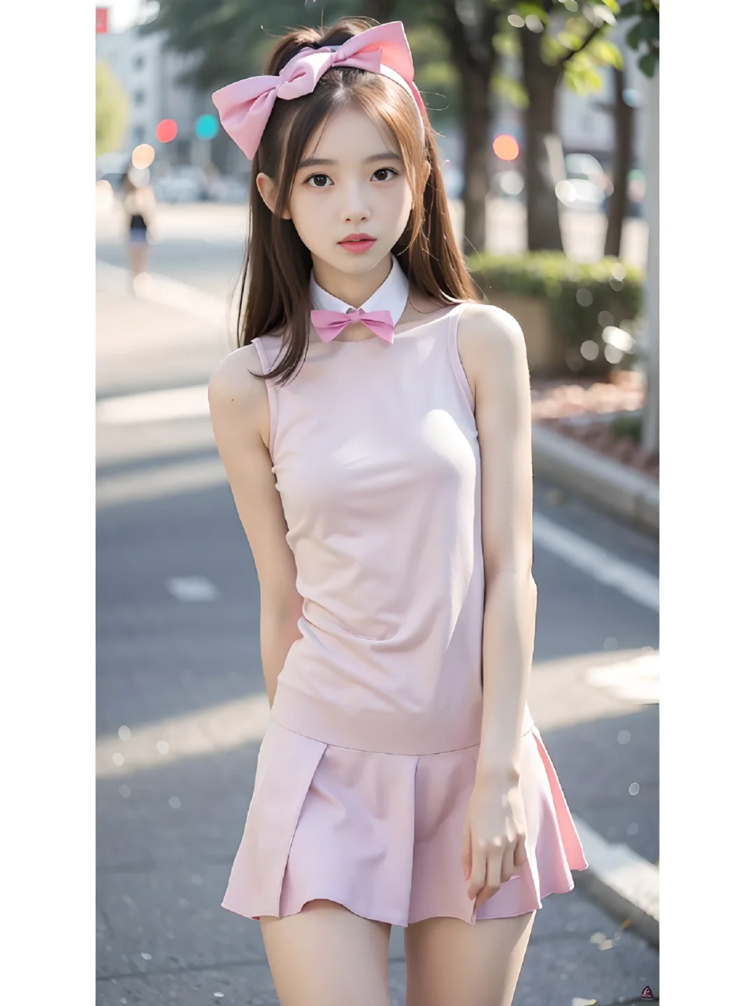AI萝莉少女，可爱蝴蝶结