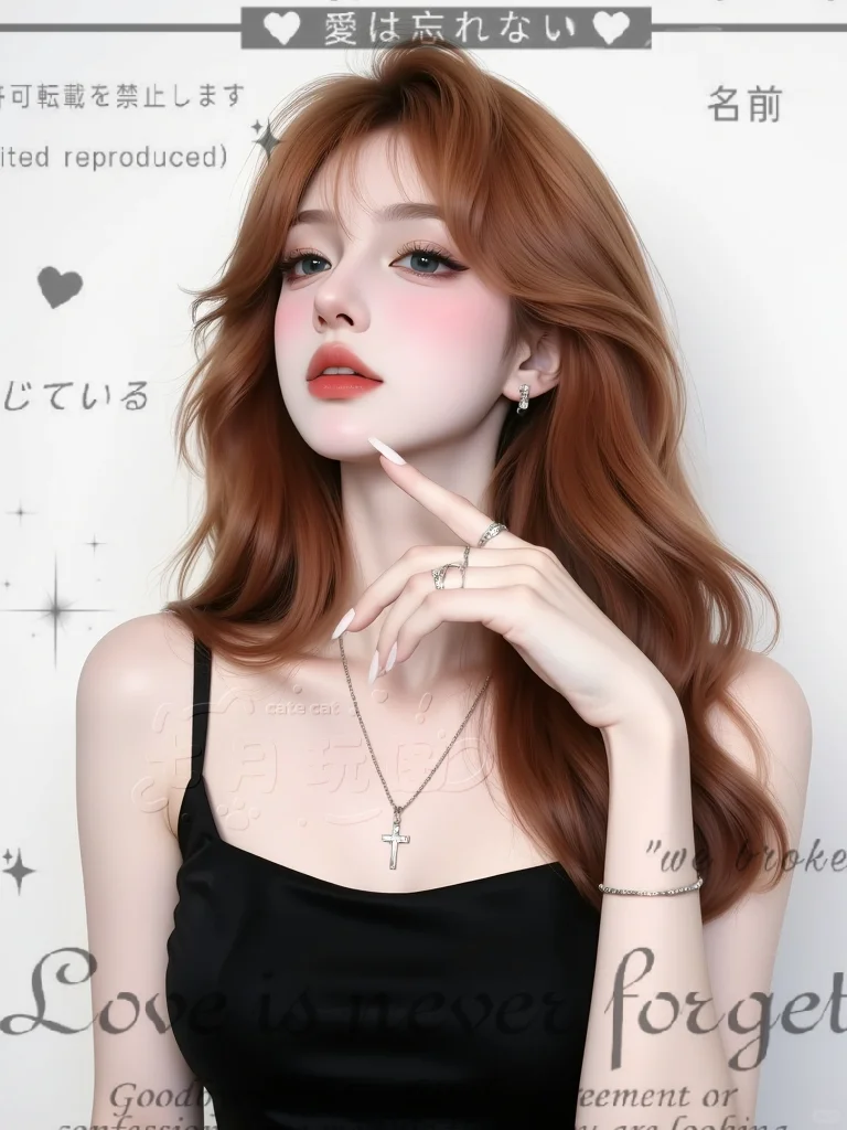 红发御姐｜白底女头
