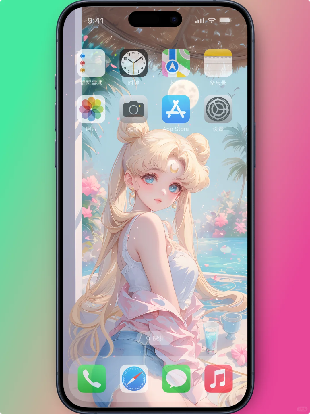 壁纸|美少女海滩