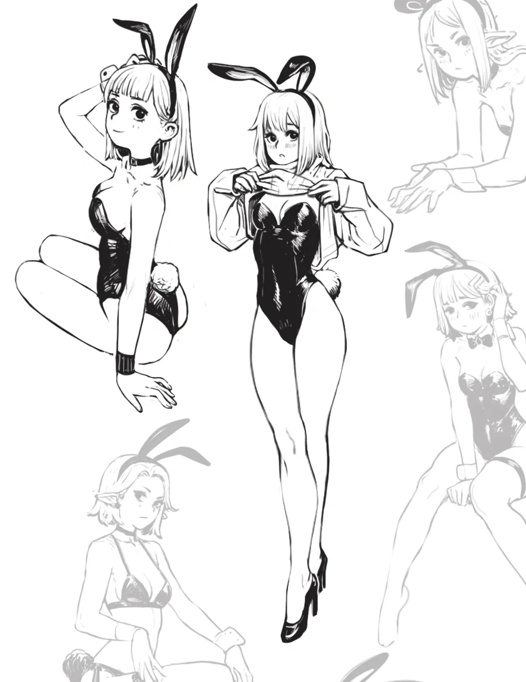 每日一画 小兔女郎👯系列01