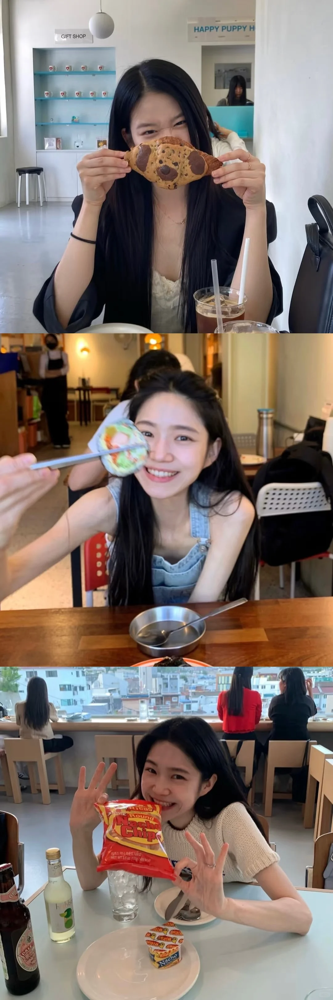 存一组韩女和食物小幅度拍照姿势🍦🥞