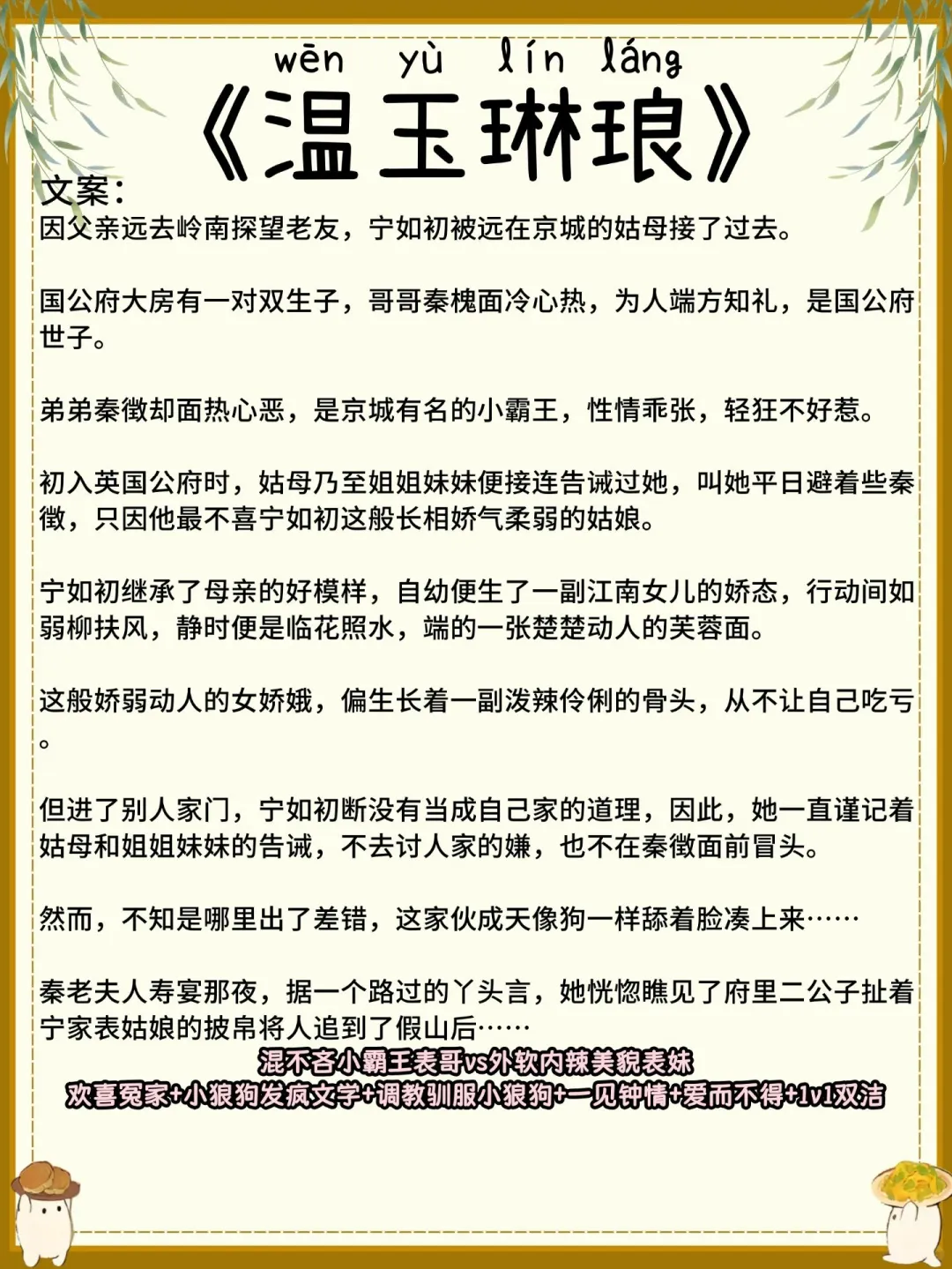 女主是娇媚表姑娘的古言！男主他觊觎已久！