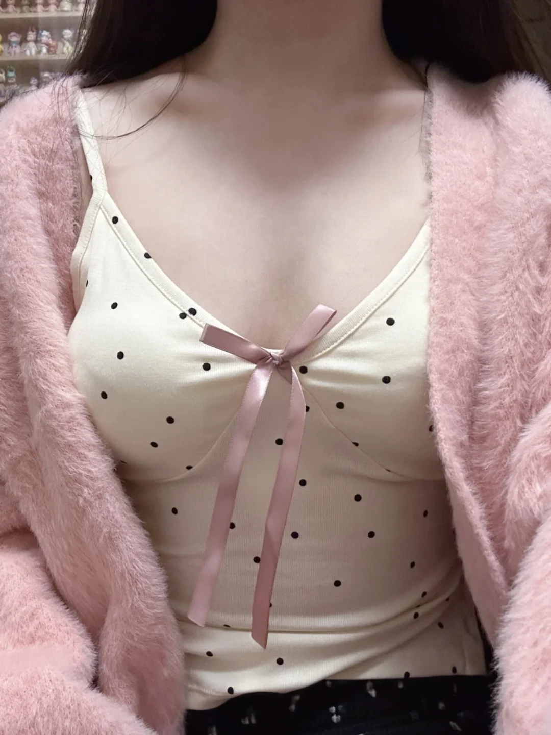 大胸穿性感·小胸穿可爱～超纯欲的波点吊带