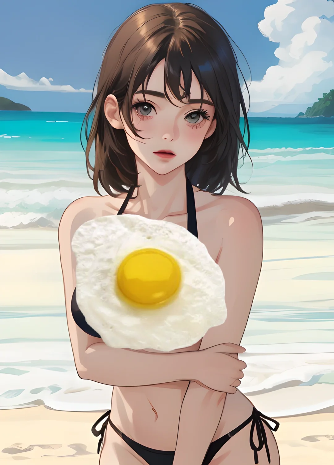 ai泳装美女