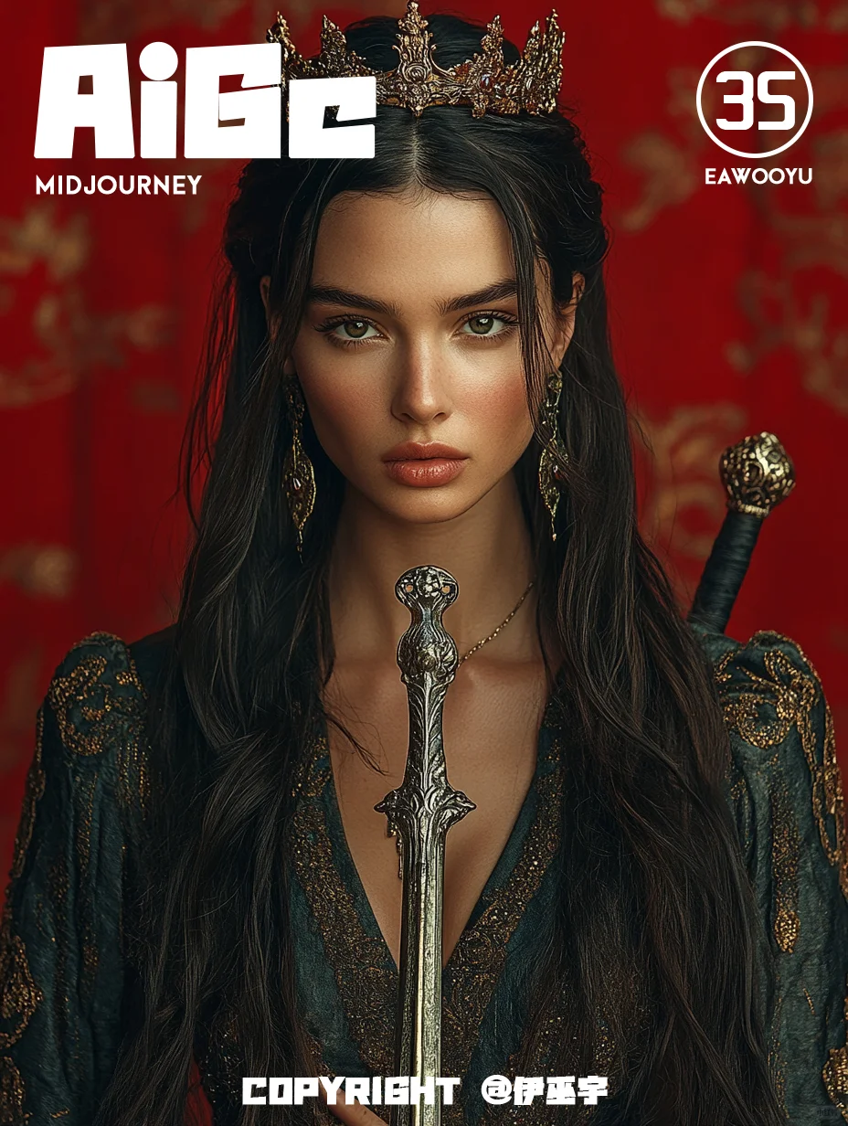 MJ | 黑发女的古韵时尚大片 (附咒语思路)