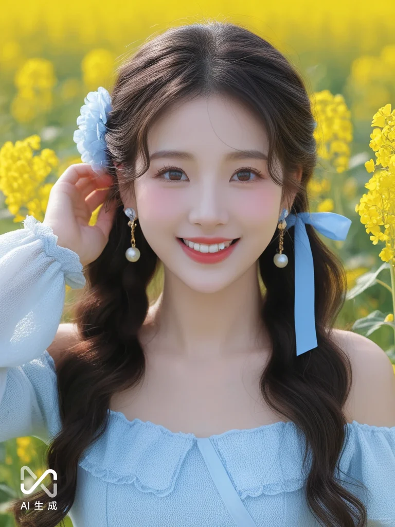 AI生成女生花海AI写真