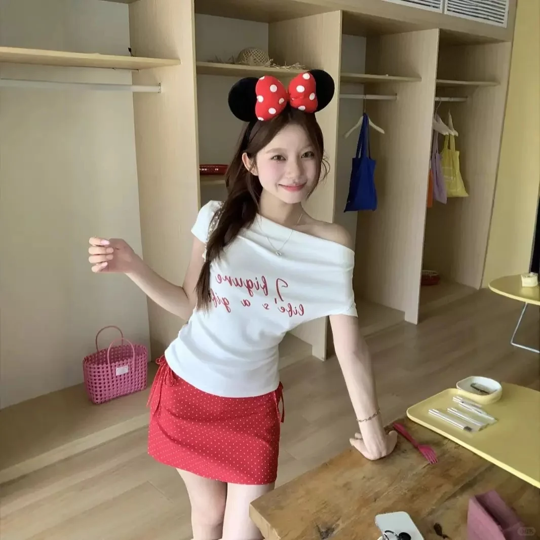 👚夏季必备！甜辣妹露肩T恤💖