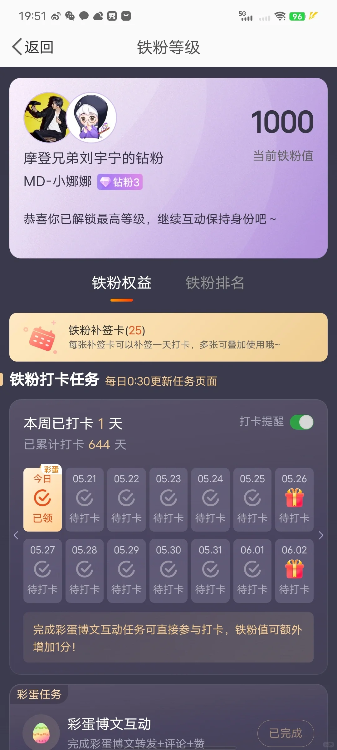 520当天，铁粉1000，总算四位数了