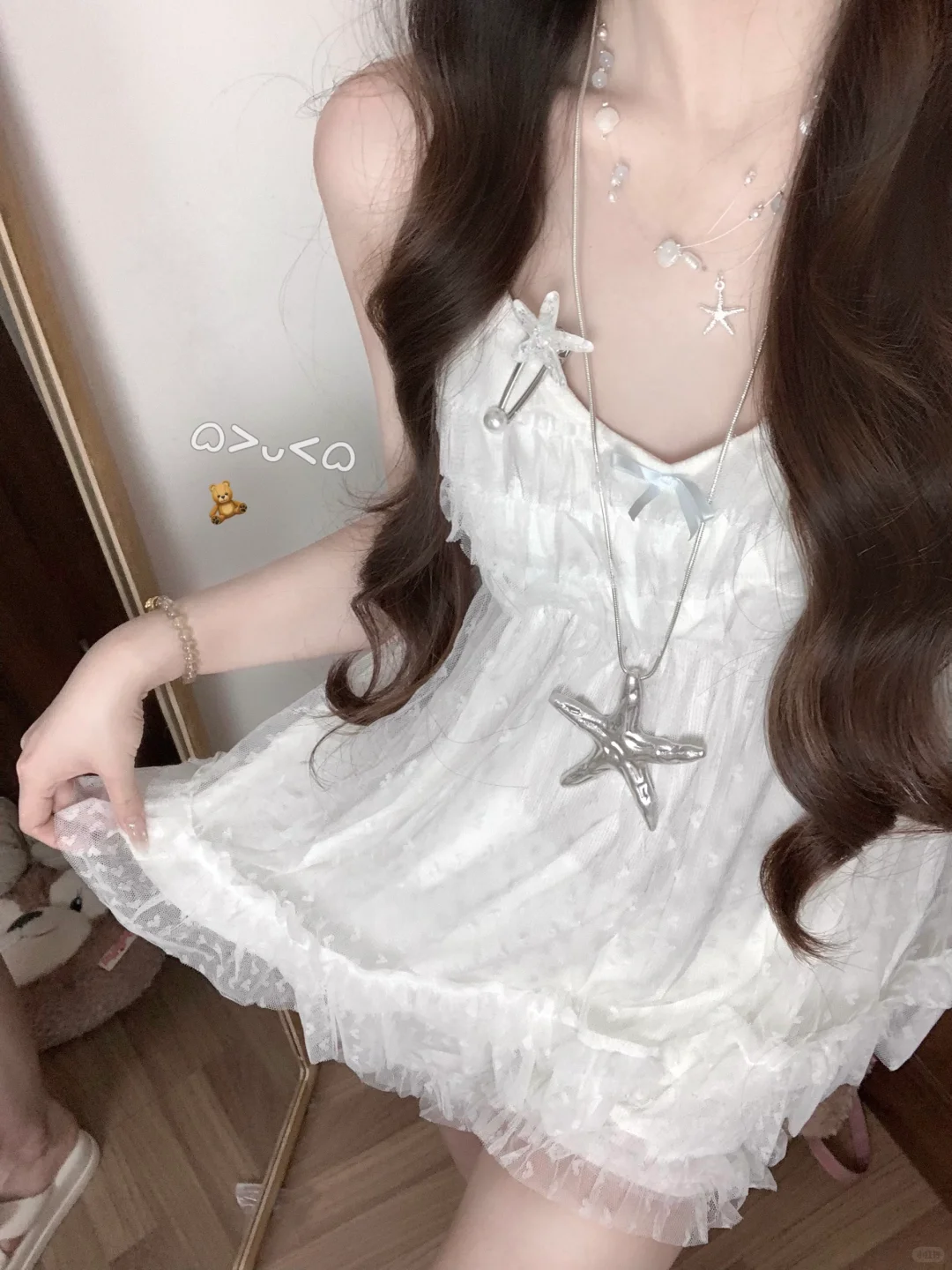 🎀纯欲感白月光蕾丝睡裙～