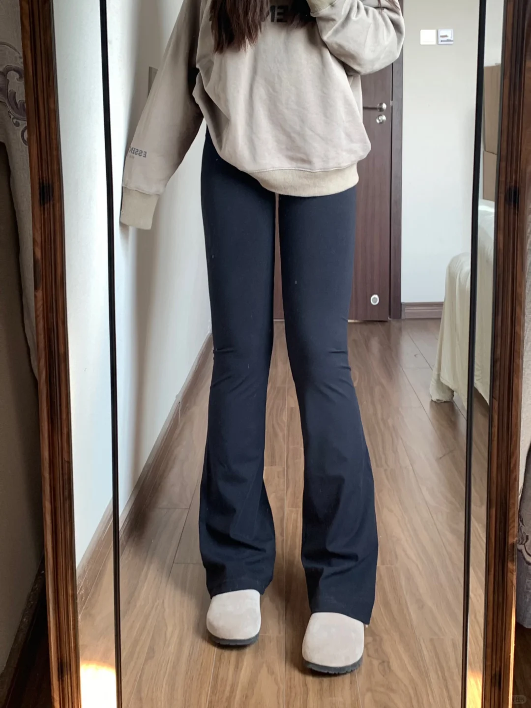 158/108微胖梨形终于买到满意的微喇瑜伽裤！