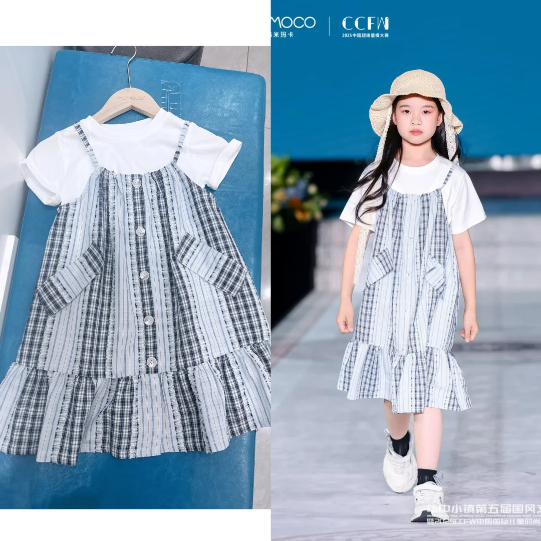 🌲今日份OOTD✨女大童清新的蓝色系连衣裙