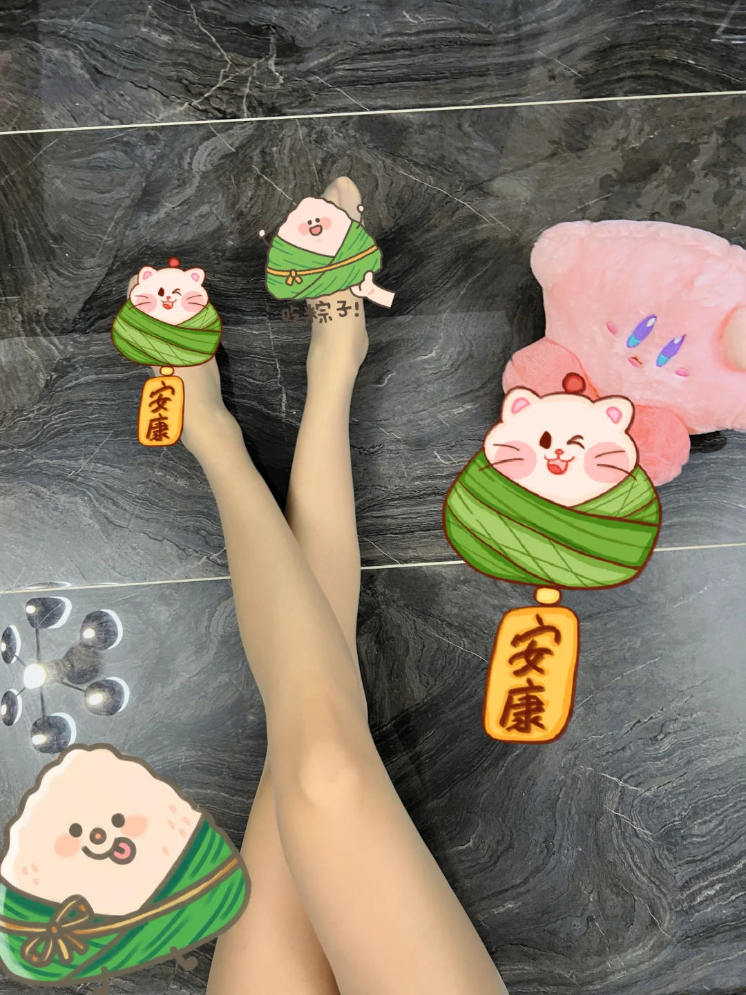 晒晒灰色美肤袜