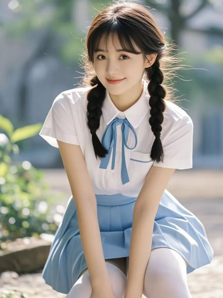 双马尾清新校花，一眼心动的纯美存在💞