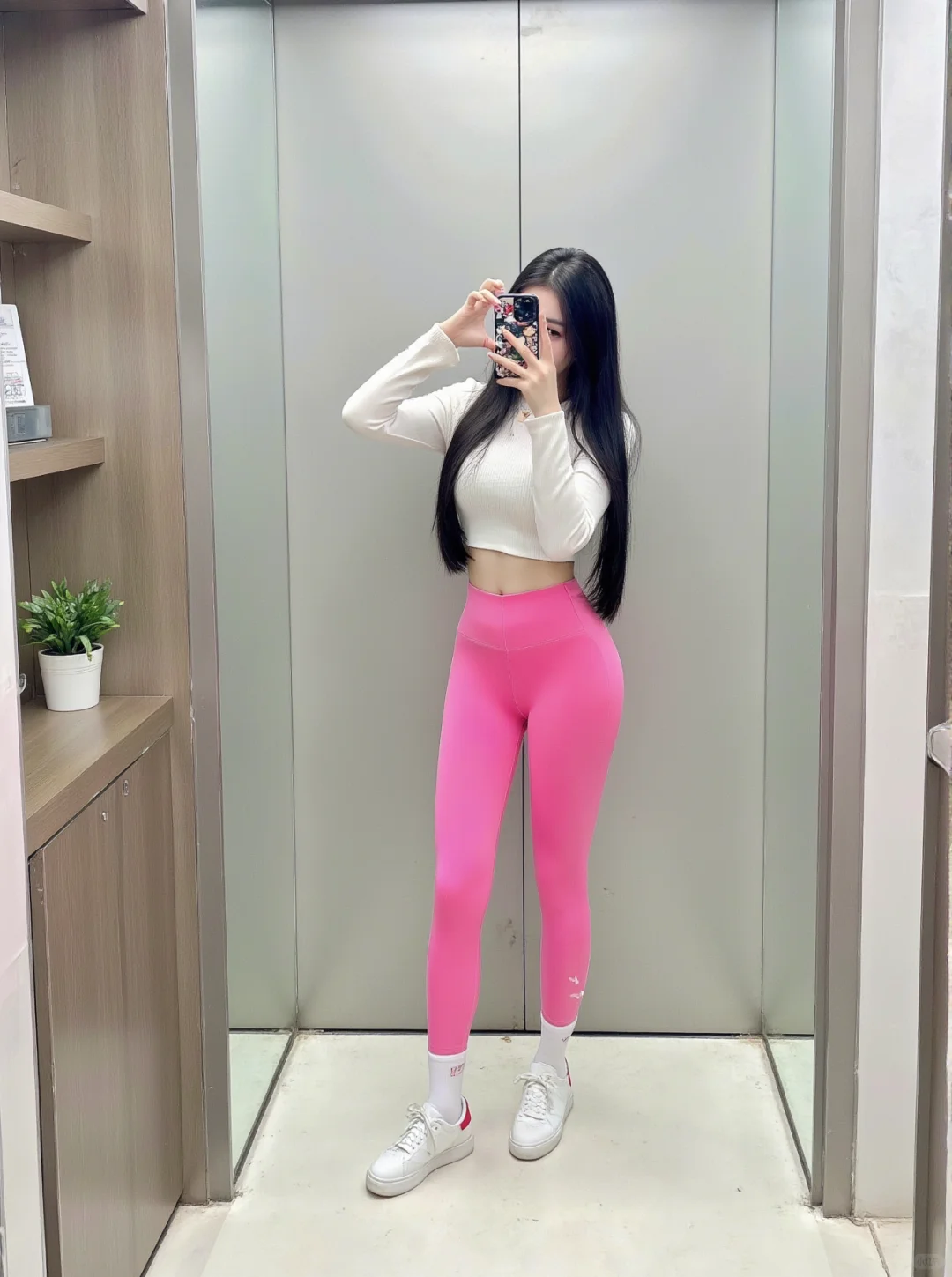 这套真的yyds粉色瑜伽裤