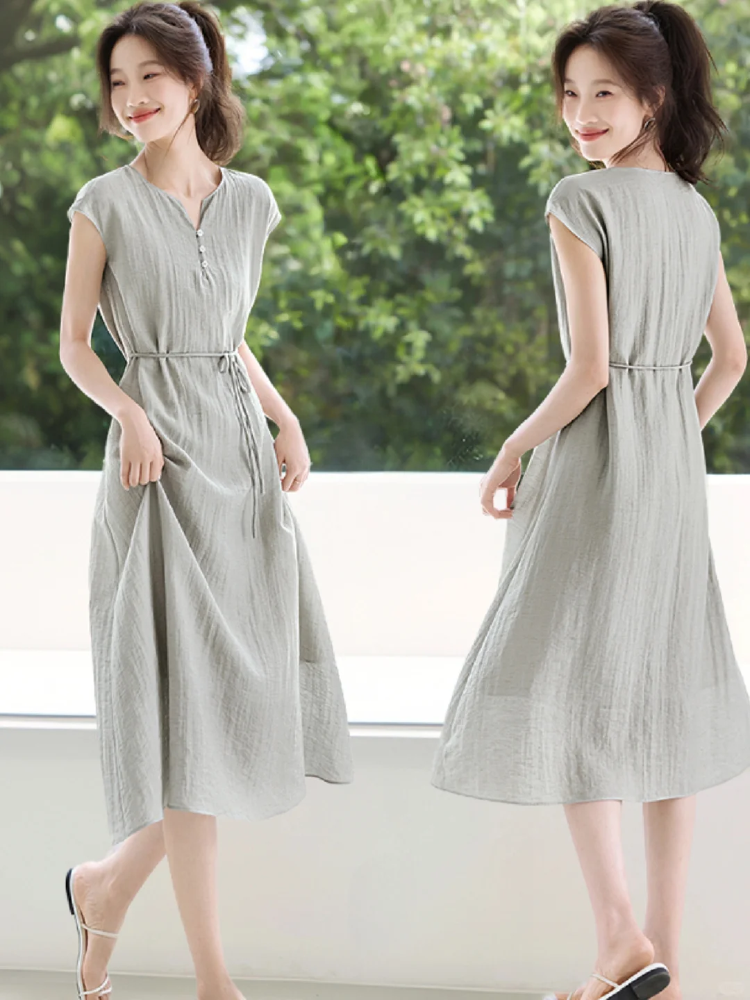 森系连衣裙👗好清爽❗️哥弟这套一眼沦陷