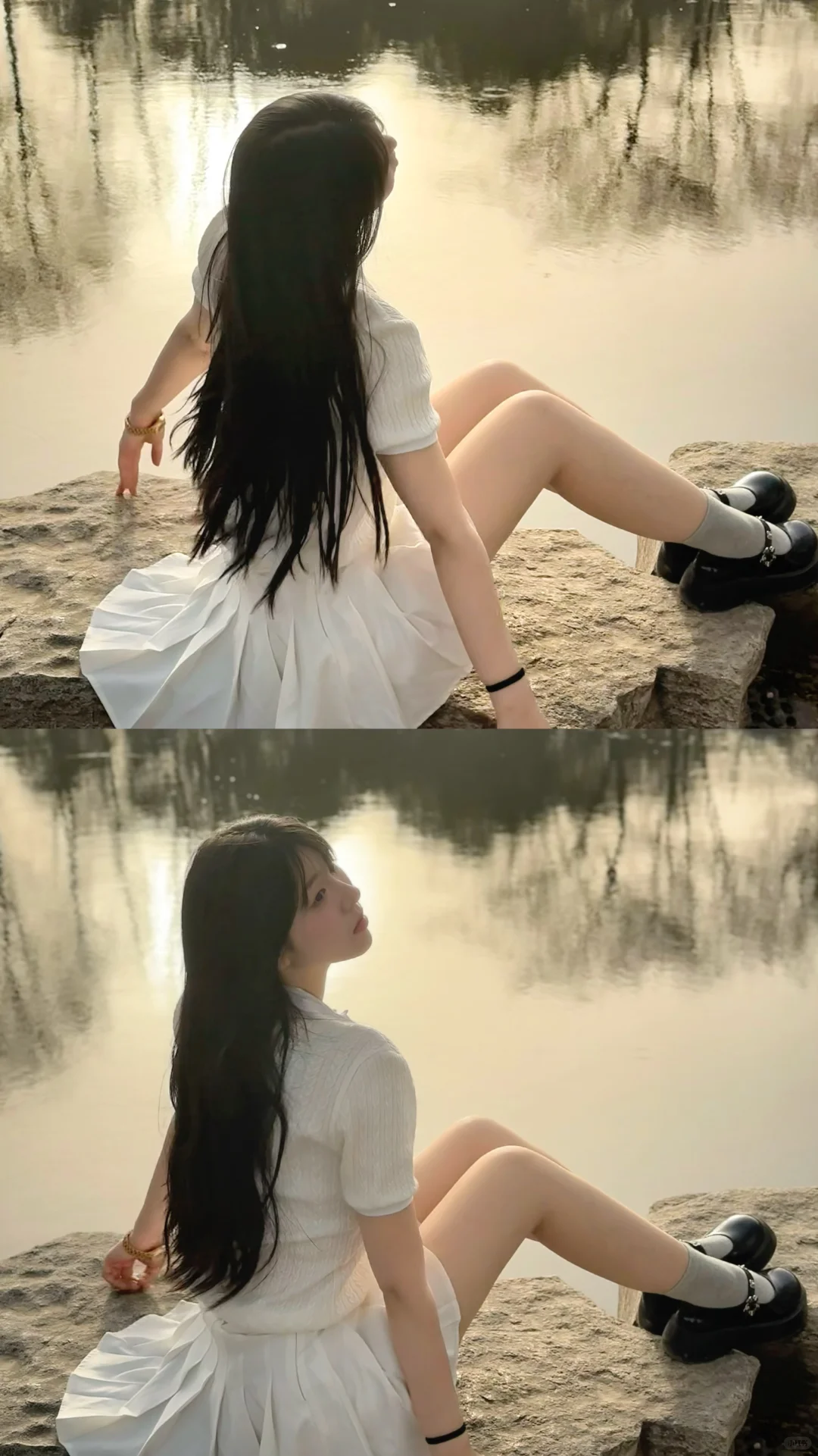 今天是温柔淑女！小湖边！