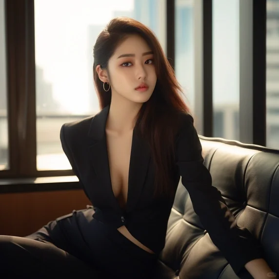 AI绘画|办公OL风职场气质美女写真拍摄