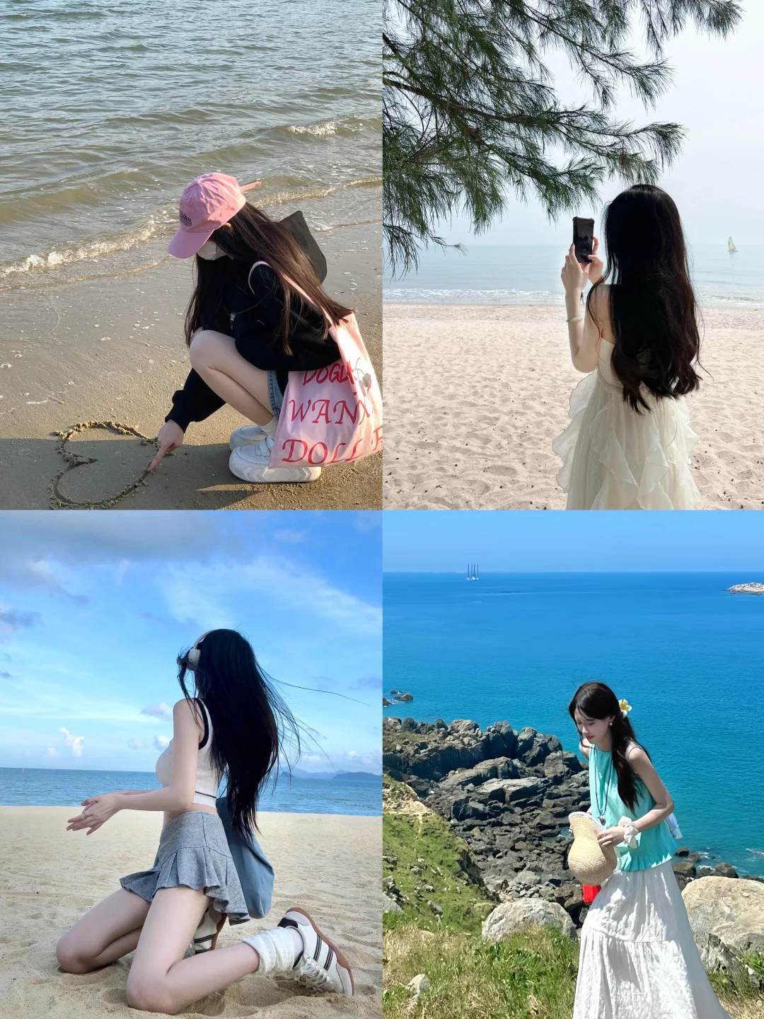 提前预习!!!海边不露脸拍照姿势
