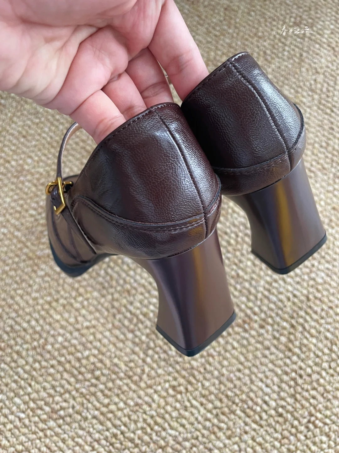 小个子增高单鞋👠弧形粗跟穿一整天都不累脚