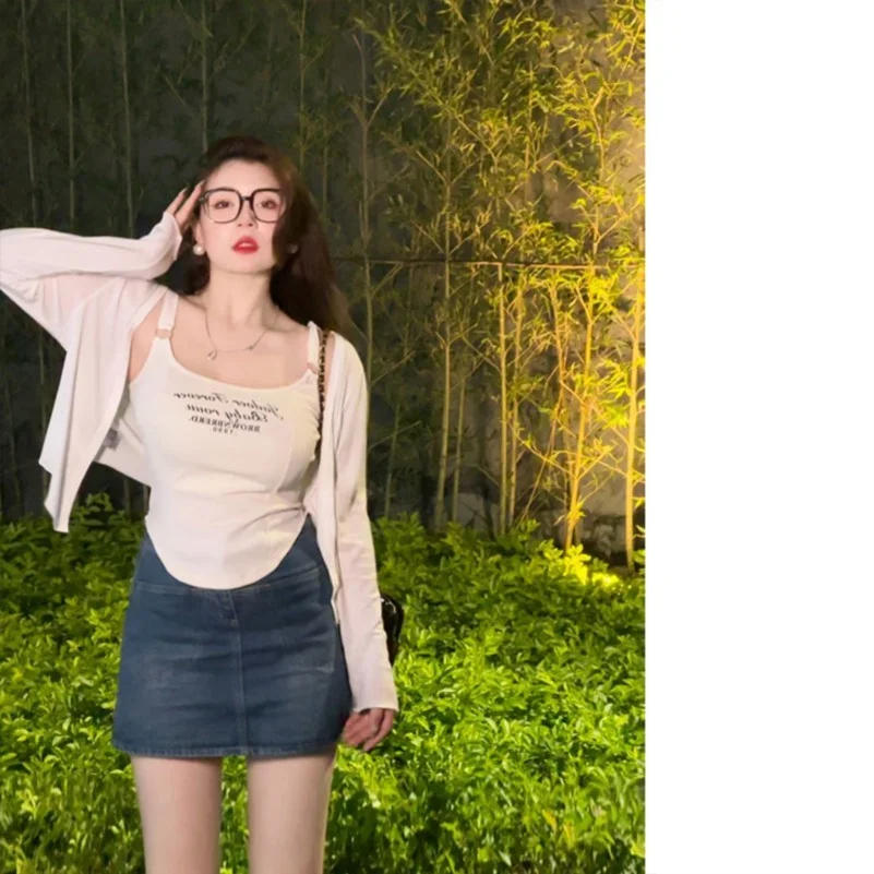 大码*欲辣妹*型领吊带女内搭背心胖mm显
