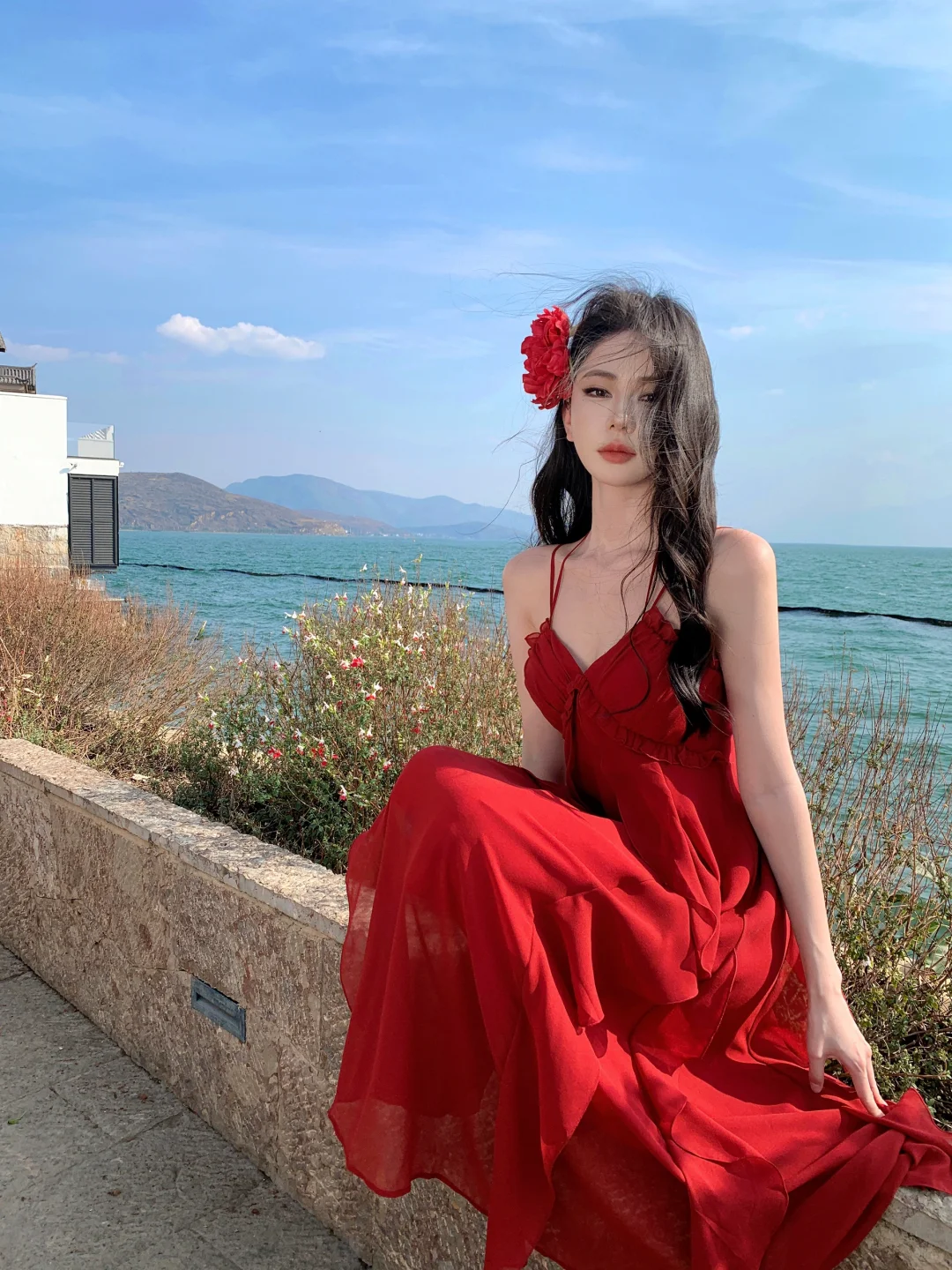 洱海红裙子