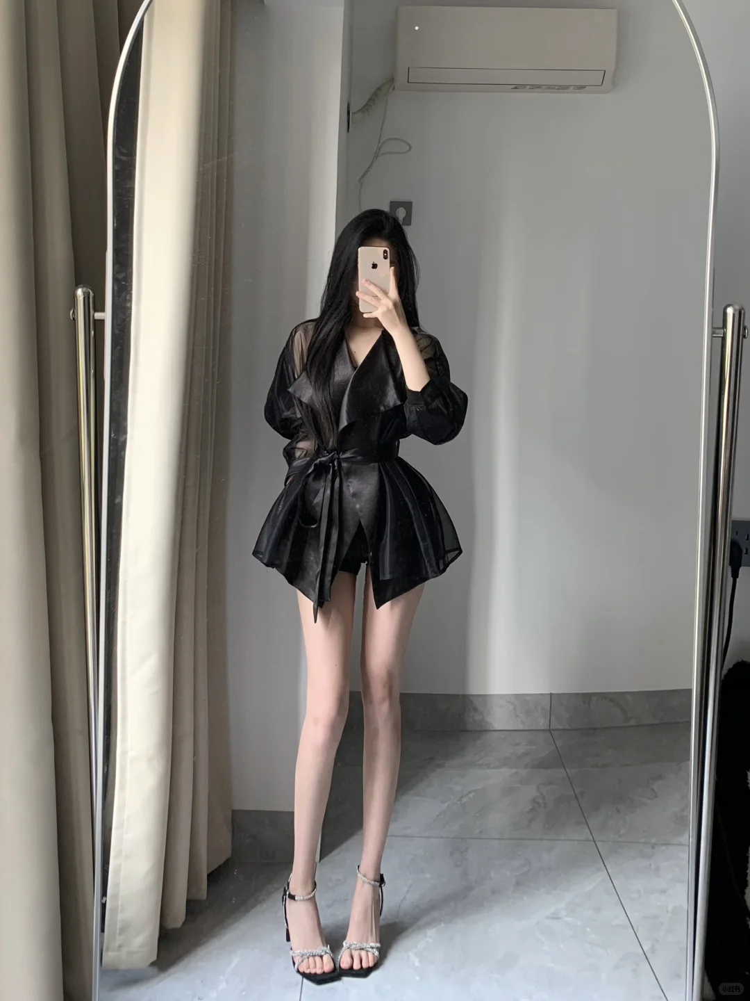 真是超爱这条开衩裙 高级显瘦还点小性感