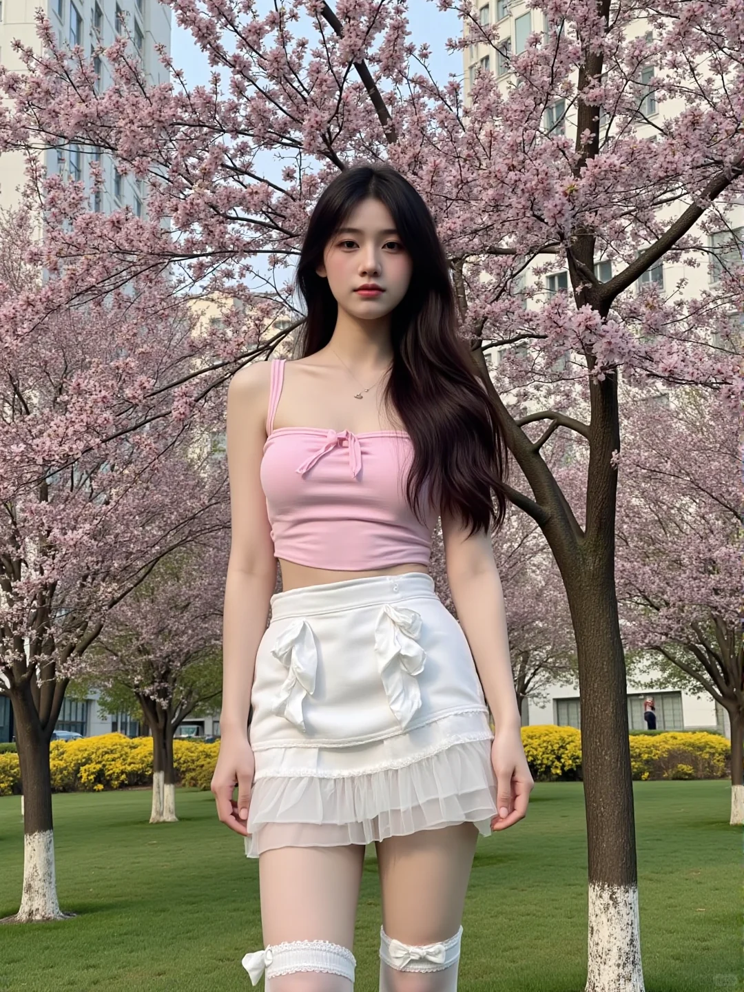 每天都要穿新衣服｜樱花树下的纯欲甜心