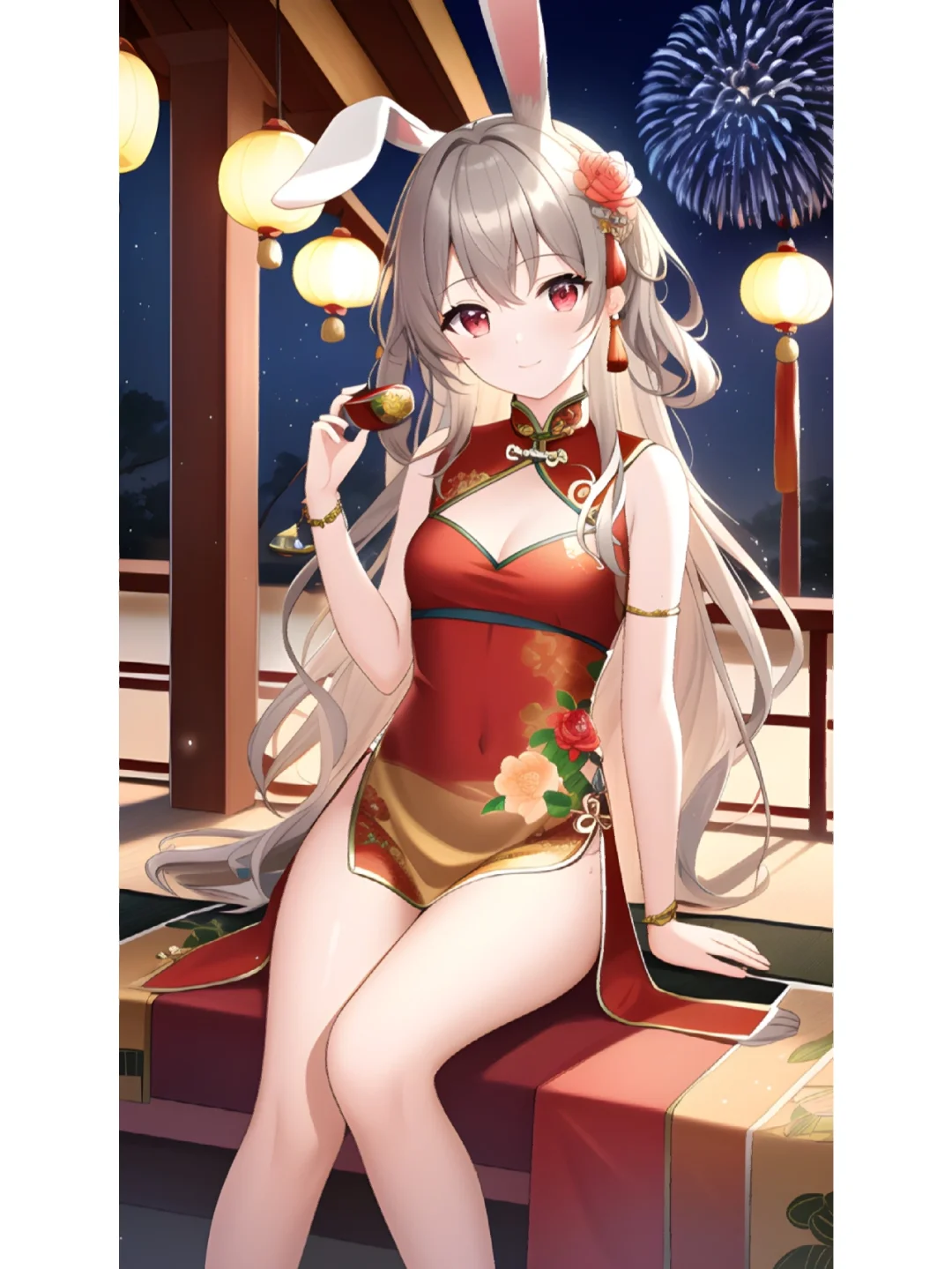 少女新年旗袍装