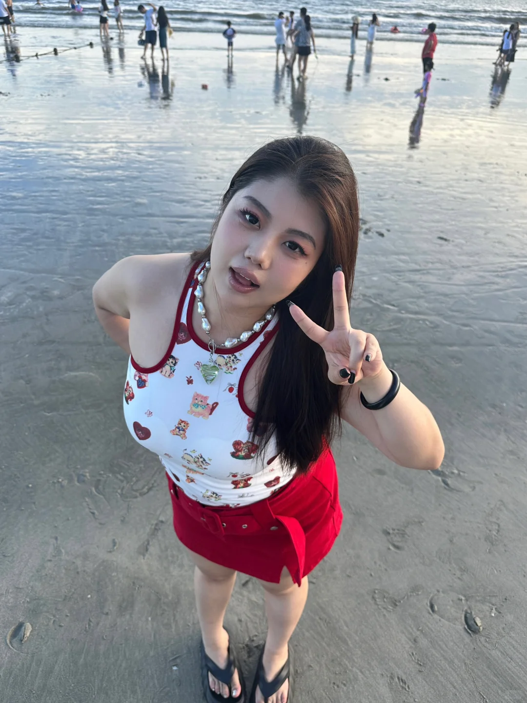 153斤/去海边这么穿 真的好辣！