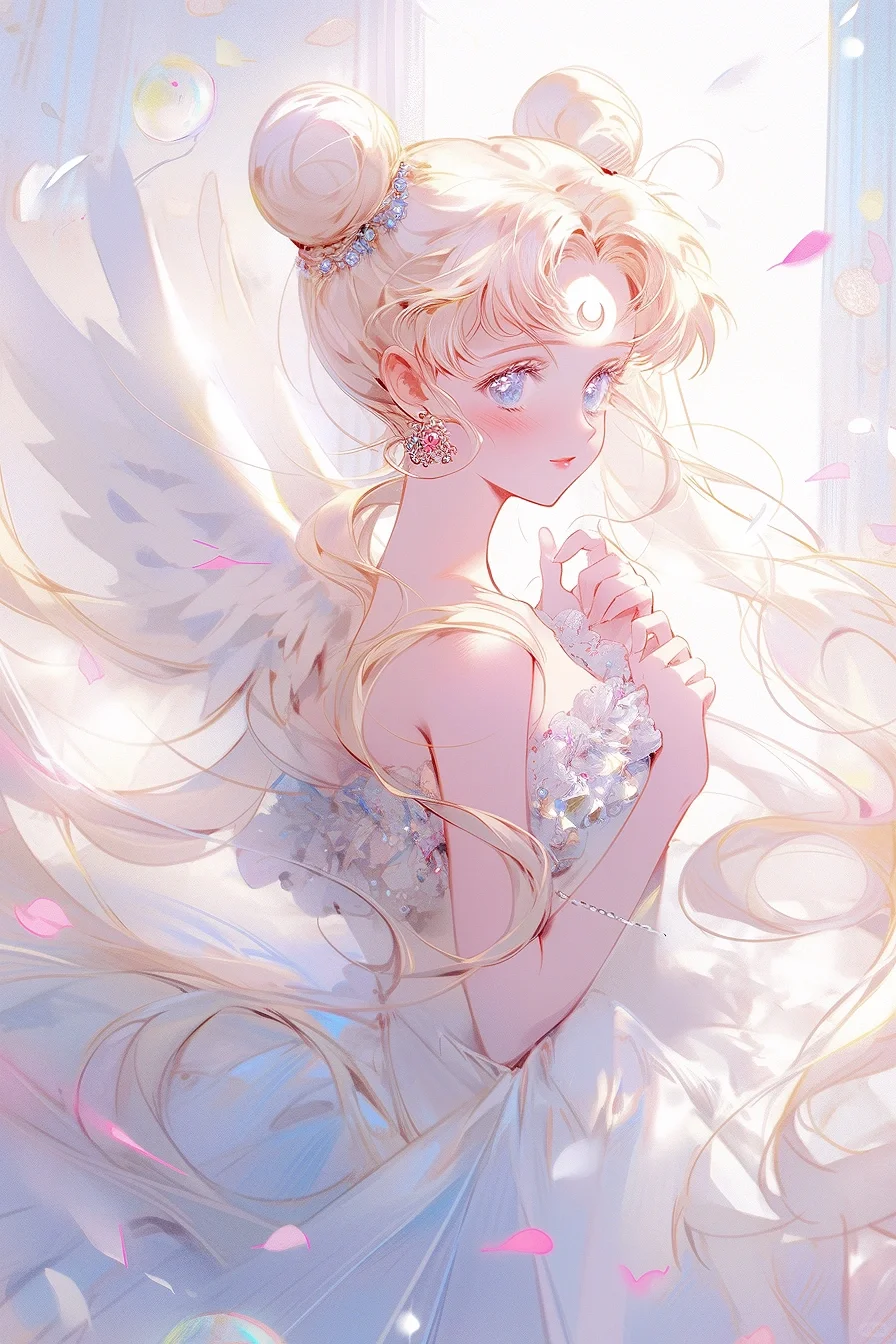 插画壁纸🦢坠落天使美少女战士
