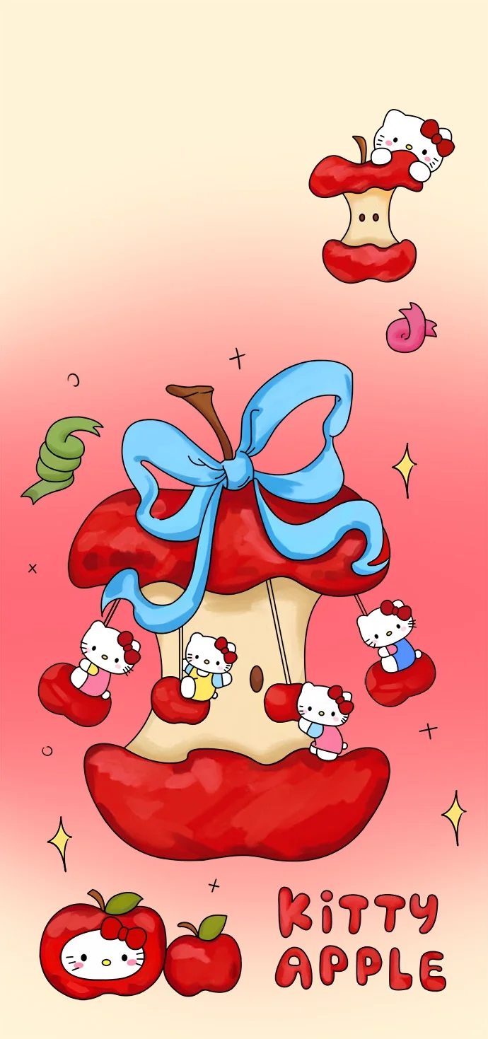 今日壁纸‖旋转苹果Kitty