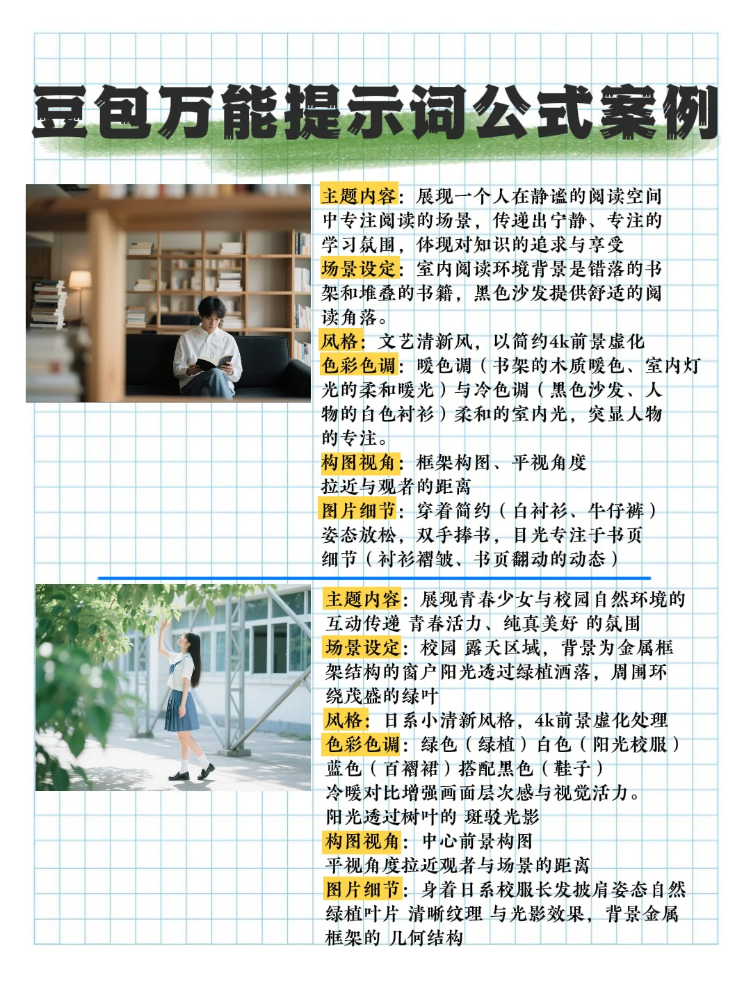 豆包AI生图提示词万能公式