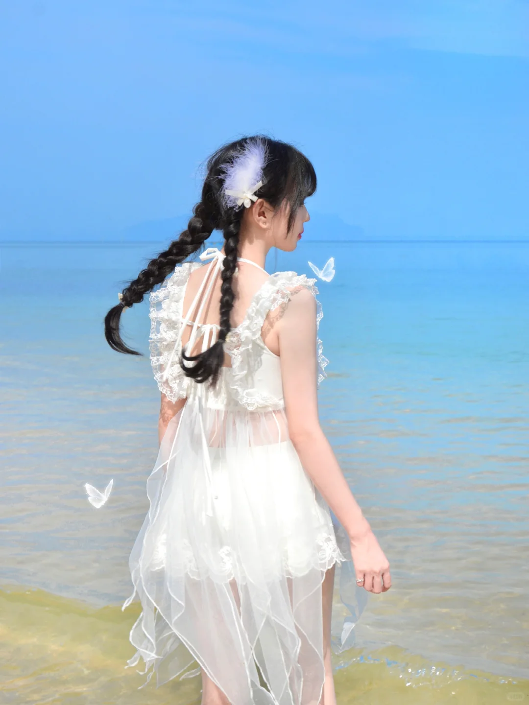 🤍◔.̮◔✧ 去海边噜！！🐚