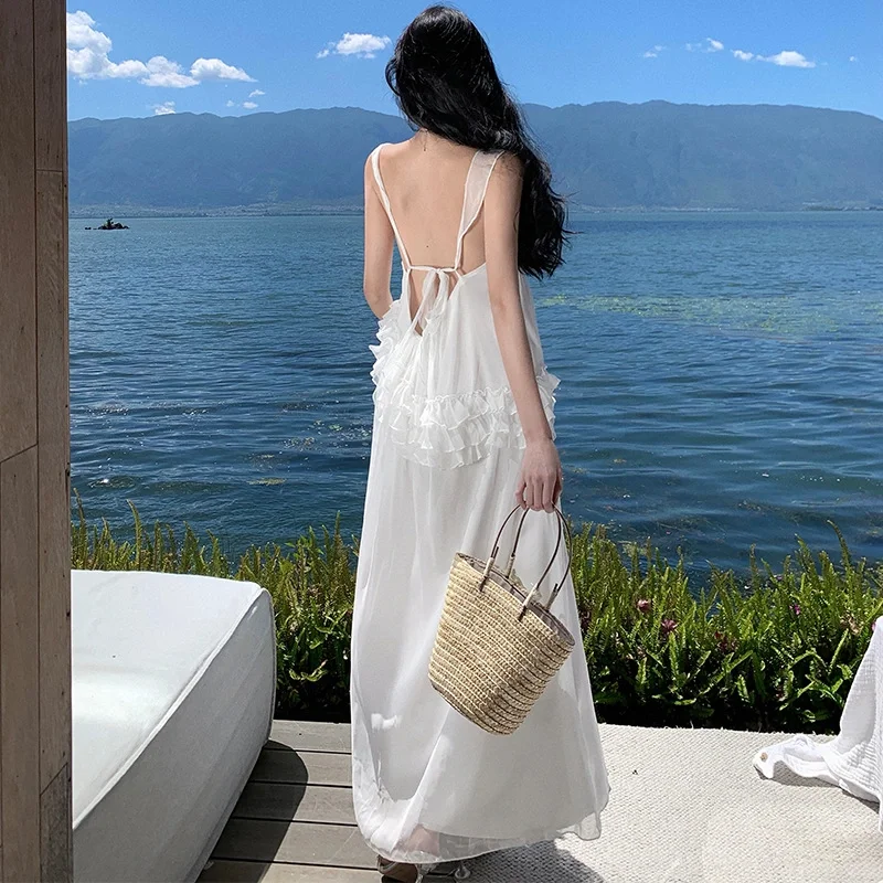 💫纯欲风吊带裙，仙气十足👗