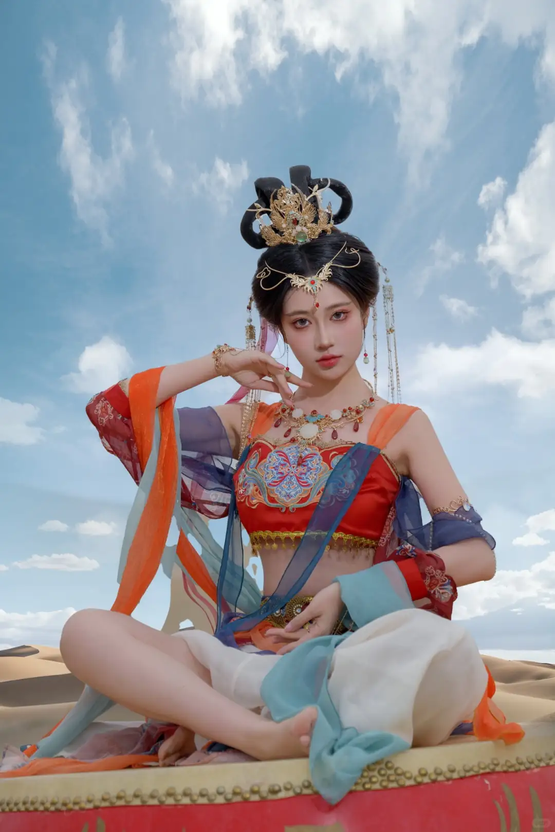 在沙漠里拍的敦煌风写真！🤩