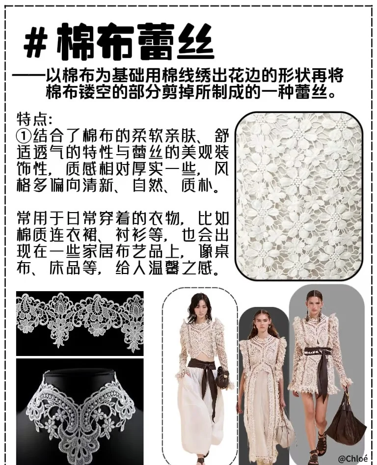 面料 | 常见10种蕾丝面料 | 2025流行趋势 2